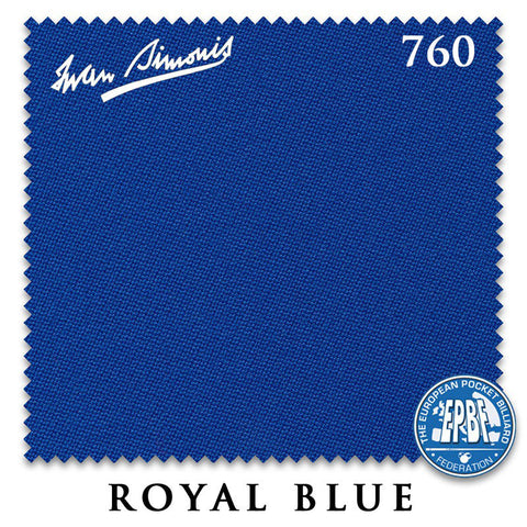 10 ft Simonis 760 Royal Blue Pool Table Cloth with 6 Pre-Cut Rails