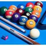 OKKO 1-Piece Canadian Maple Pool Cue 57”, Glue-On Tip