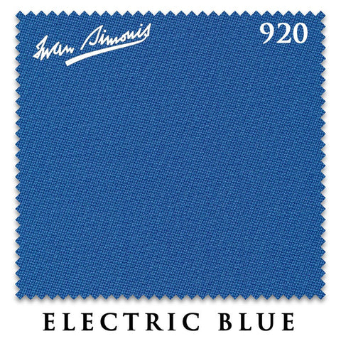 8 ft Simonis 920 Electric Blue Pool Table Cloth with 6 Pre-Cut Rails