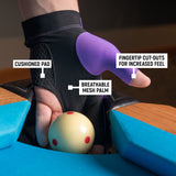 McDermott Billiard Glove for Left Hand Purple XL