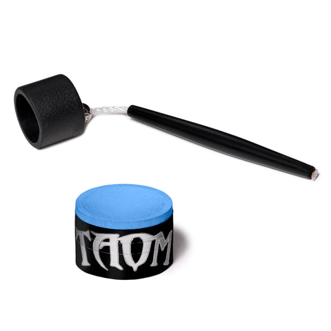 Taom Billiard V10 Chalk Blue 1 pc w/Chalk Holder