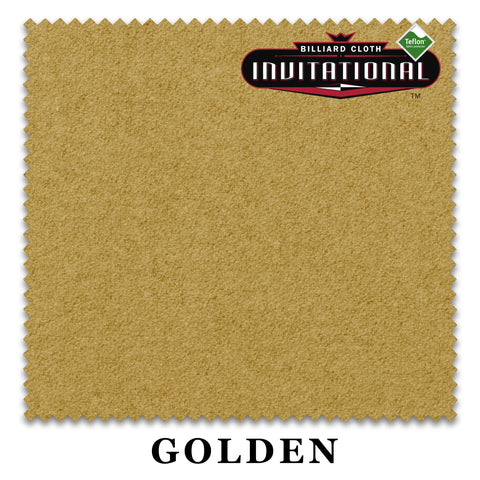 8 ft Championship Invitational Teflon® Golden Pool Table Cloth with 6 Pre-Cut Rails