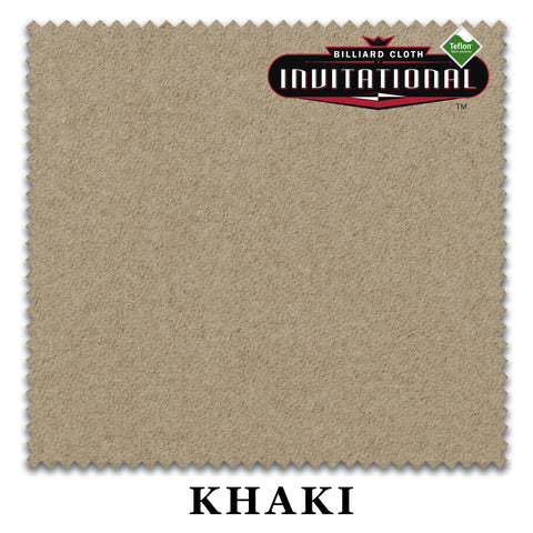 8 ft Championship Invitational Teflon® Khaki Pool Table Cloth with 6 Pre-Cut Rails
