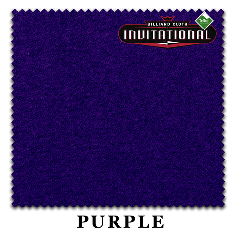 8 ft Championship Invitational Teflon® Purple Pool Table Cloth with 6 Pre-Cut Rails