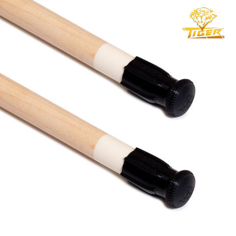 Tiger Cue Tip and Ferrule Protectors, 2-Pack, Onyx