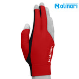 Molinari Billiard Glove for Right Hand Red XL