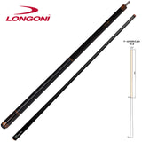Longoni Niels Feijen Sparkle Pool Cue w/Luna Nera Shaft Linen Wrap