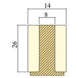 Longoni JBR Ferrule D14 d8 h26 Pool