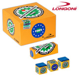 Longoni NIR Super Professional Billiard Chalk Blue 75 pcs 1 case