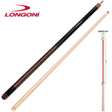 Longoni Hurricane 2 Pool Cue w/Maple Shaft Linen Wrap