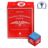 National Tournament Billiard Chalk Tournament Blue 12 pcs
