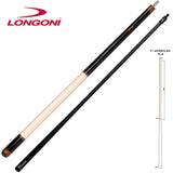 Longoni Niels Feijen Sparkle Curly Pool Cue w/Luna Nera Shaft No Wrap