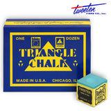 Triangle Billiard Chalk Green 12 pcs