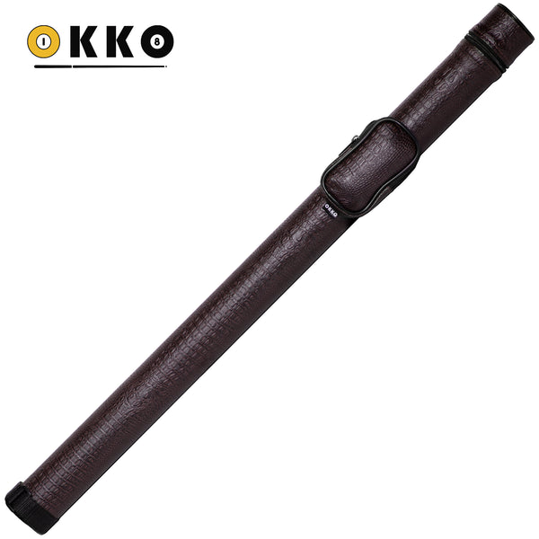 OKKO Billiard Hard Round Case Croco Dark Brown 1x1