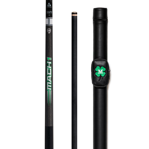 McDermott Vanquish Mach 1 Carbon Fiber Break Pool Cue Leather Wrap  FREE Hard Case