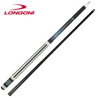 Longoni Black Mamba II Leather Strips Pool Cue w/Luna Nera Shaft