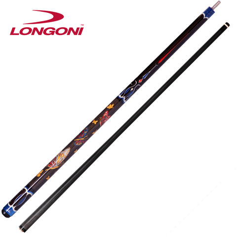 Longoni Papilio Lux Arcobaleno Pool Cue w/Luna Nera Shaft
