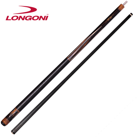 Longoni Flames Linen Pool Cue w/Luna Nera Shaft