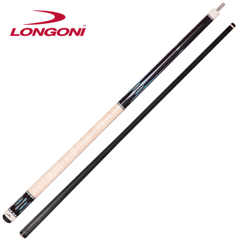 Longoni Black Mamba II Natural Pool Cue w/Luna Nera Shaft
