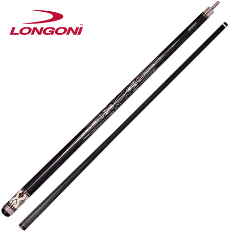 Longoni Nirvana 2 Nox Silver Pool Cue w/Luna Nera Shaft
