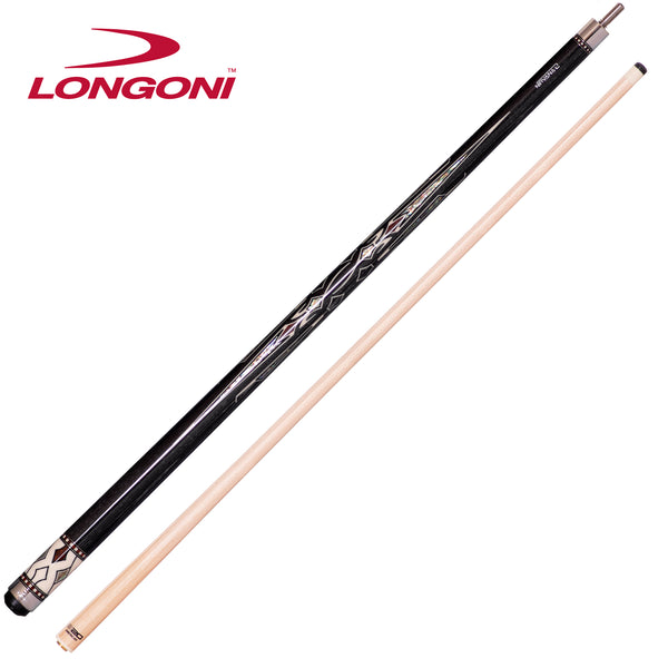 Longoni Nirvana 2 Nox Silver Pool Cue w/S20 Shaft