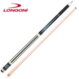 Longoni Black Mamba II Leather Strips Pool Cue w/S20 Shaft