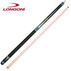 Longoni Galaxy Cyan Elk Style Leather Pool Cue w/S2 Shaft
