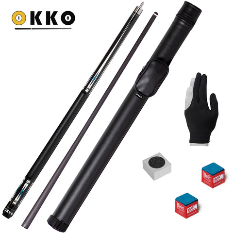OKKO B-2 Pool Cue w/Carbon Fiber Shaft, w/Cue Case and Accessories