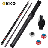 OKKO B-3 Pool Cue w/Carbon Fiber Shaft, w/Cue Case and Accessories