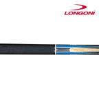 Longoni Galaxy Cyan Elk Style Leather Pool Cue w/Luna Nera Shaft