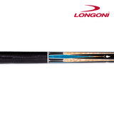 Longoni Galaxy Cyan Lizard Style Leather Pool Cue w/S20 Shaft