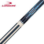 Longoni Black Mamba II Leather Strips Pool Cue w/S30 Shaft