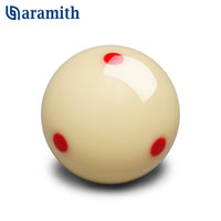 Super Aramith Pro-Cup Snooker Cue Ball 2 1/16" 6 Red Dots in a blister