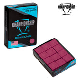 Championship Billiard Chalk Burgundy 12 pcs