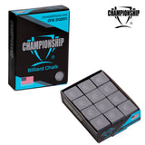 Championship Billiard Chalk Pewter 12 pcs