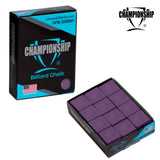 Championship Billiard Chalk Plum 12 pcs