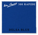 7 ft Simonis 300 Rapide Delsa Blue™ Carom Billiard Cloth with 4 Pre-Cut Rails