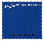 8 ft Simonis 300 Rapide Delsa Blue™ Carom Billiard Cloth with 4 Pre-Cut Rails