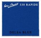 8 ft Simonis 330 Rapide Delsa Blue™ Carom Billiard Cloth with 4 Pre-Cut Rails