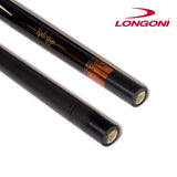 Longoni Flames Linen Pool Cue w/Luna Nera Shaft