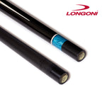 Longoni Galaxy Cyan Elk Style Leather Pool Cue w/Luna Nera Shaft