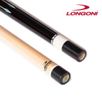 Longoni Black Mamba II Leather Strips Pool Cue w/S2 Shaft