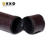 OKKO Billiard Hard Round Case Croco Dark Brown 1x1