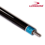 Longoni Galaxy Cyan Elk Style Leather Pool Cue Butt