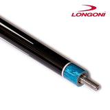 Longoni Galaxy Cyan Elk Style Leather Pool Cue Butt