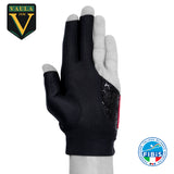 Vaula Pro Billiard Glove for Left Hand Red XL