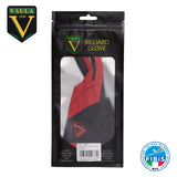 Vaula Pro Billiard Glove for Left Hand Red XL