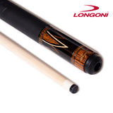 Longoni Flames Leather Pool Cue w/S20 Shaft