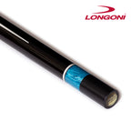 Longoni Galaxy Cyan Elk Style Leather Pool Cue Butt