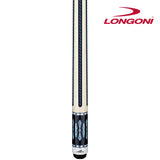 Longoni Black Mamba II Leather Strips Pool Cue w/S2 Shaft